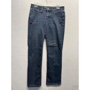 Merona Womens Bootcut Dark Wash Denim Jeans Mid-Rise Stretch Cotton Blend 8 REG